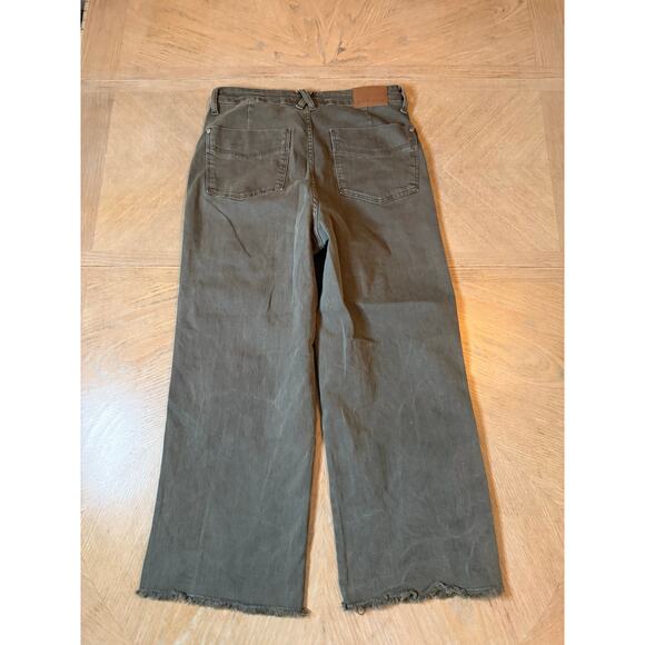 Judy Blue high-waisted, tummy control, cropped wide-leg jeans green size 11/30 - Picture 7 of 8